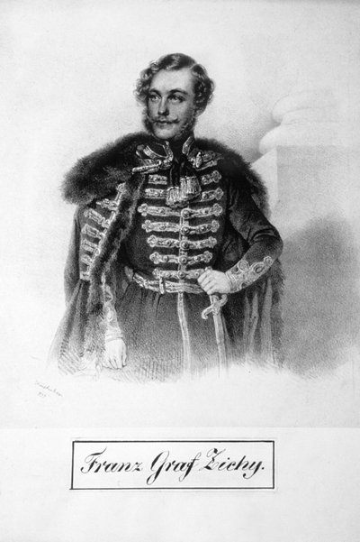 Franz Graf Zichy Litho von Josef Kriehuber