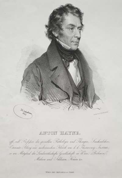 Porträt von Dr. Anton Hayne von Josef Kriehuber
