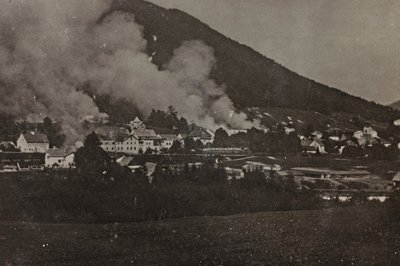 Album "Meine weltkriegs - Erinnerungen Südwestfront (Kärnten, Italien, Südtirol) 31/03/1915-12/11/1918 - Josef Zohles Wien": Bombenangriffe in Tarvisio von Josef Zohles