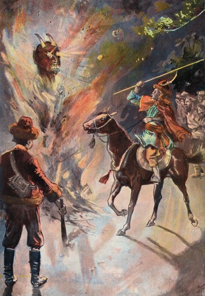 Robinson Crusoe: Zerstörung des Tartarenidols von Joseph (after) Finnemore