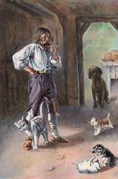 Robinson Crusoe: Meine Katze brachte drei Kätzchen nach Hause von Joseph (after) Finnemore