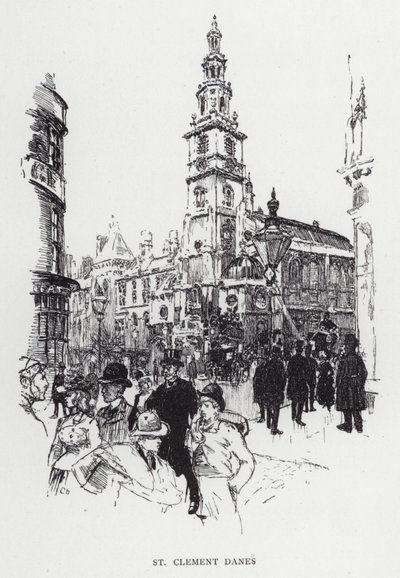 St. Clement Danes von Joseph (after) Pennell