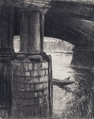 Unter Blackfriars (Lithografie) von Joseph (after) Pennell