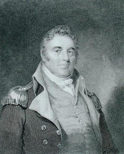Richard Dale (1756-1826), graviert von Richard W. Dodson nach einer Kopie des Originalgemäldes von James Barton Longacre von Joseph (after) Wood