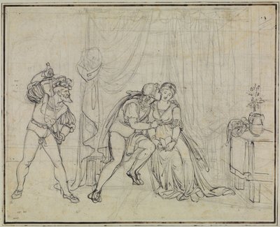 Francesca und Paolo von Malatesta überrascht (Dante Inferno, Canto 5, V 100) von Joseph Anton Koch