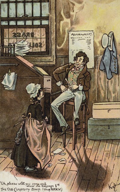 Szene aus The Old Curiosity Shop, von Charles Dickens von Joseph Clayton (1856 1937) (after) Clarke