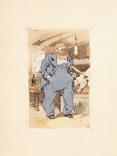 Captain Jack Bunsby, aus Dombey und Sohn (1848) von Joseph Clayton  Clarke