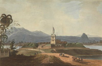 Südostansicht von Fort Marlborough, Benkulen, Sumatra, 1799 von Joseph Constantine Stadler