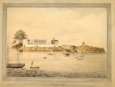 Ansicht von Bance Island, Sierra Leone, Afrika, um 1805 von Joseph Corry