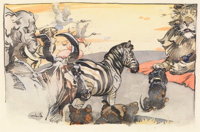 König Noble der Löwe und sein Hof von Joseph Crawhall
