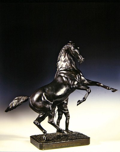 Das steigende Vollblut und der Stallbursche von Joseph Edgar Boehm