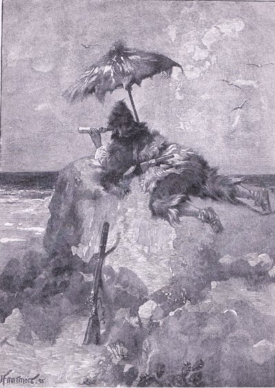 Ich hielt meine tägliche Tour zum Aussichtspunkt auf dem Hügel (Lithografie) von Joseph Finnemore