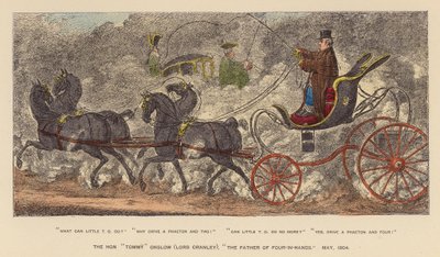 Der ehrenwerte "Tommy" Onslow (Lord Cranley), "Der Vater der Vierspänner," Mai 1804 von Joseph Grego