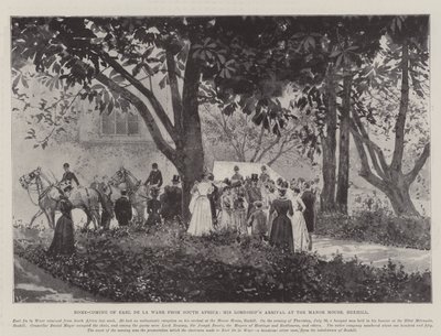 Heimkehr von Earl de la Warr aus Südafrika, die Ankunft seiner Lordschaft im Herrenhaus, Bexhill von Joseph Holland Tringham