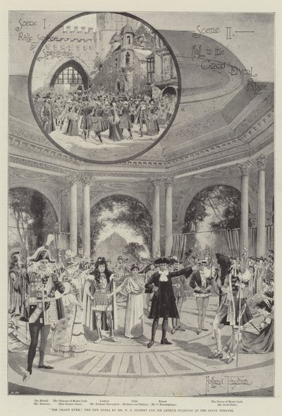 Der Großherzog, die neue Oper von Mr. W S Gilbert und Sir Arthur Sullivan im Savoy Theatre von Joseph Holland Tringham