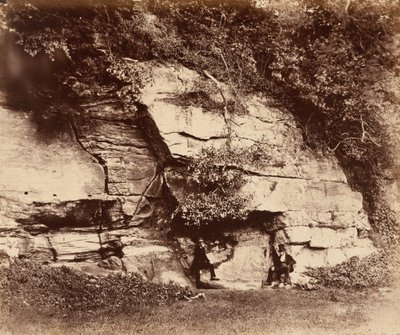 Echo-Felsen, Fountains Abbey, 1856 von Joseph & Howlett Robert (1831 58) Cundall