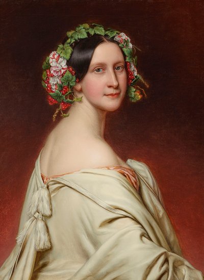 Porträt der Schauspielerin Charlotte von Hagn 1809-1891, 1850 von Joseph Carl Stieler