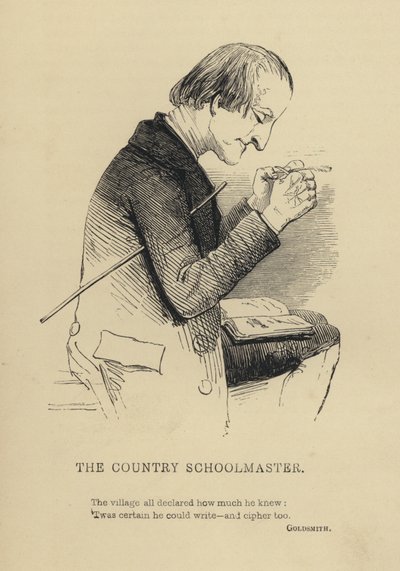 Kenny Meadows: Der Dorfschullehrer von Joseph Kenny (after) Meadows