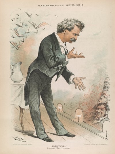 Mark Twain, Amerikas bester Humorist, ca. 1885 von Joseph Keppler