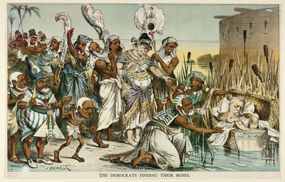Die Demokraten finden ihren Moses, aus Puck von Joseph Keppler