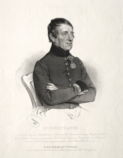 Porträt von Dr. Joseph Hauer von Joseph Kriehuber