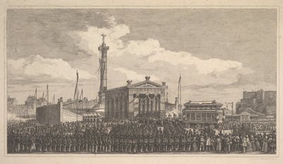 Zeremonie der Einweihung der Julisäule, 1840, 1840 von Joseph Louis Trimolet