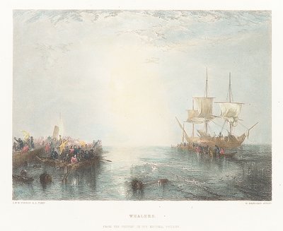 Walfänger. Nach dem Bild in der National Gallery von Joseph Mallord William (after) Turner
