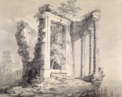 Tempel der Sibylle, Tivoli von Joseph Mallord William (attr.to) Turner