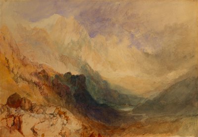 Ein Alpental, wahrscheinlich das Aostatal von Joseph Mallord William Turner
