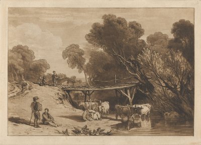 Brücke und Kühe von Joseph Mallord William Turner