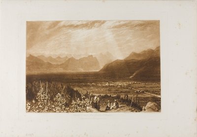 Alpenkette von Grenoble nach Chamberi, Tafel 40 aus Liber Studiorum von Joseph Mallord William Turner
