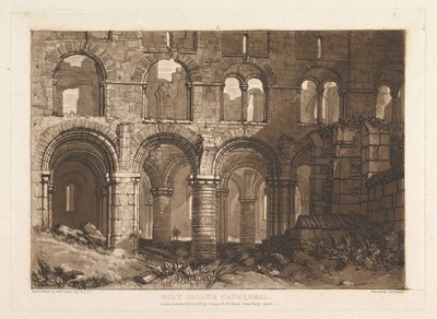 Holy Island Cathedral, Liber Studiorum, Teil III, Platte 11, 20. Februar 1808 von Joseph Mallord William Turner