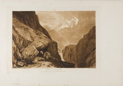 Berg St. Gotthard, Platte 9 aus Liber Studiorum von Joseph Mallord William Turner