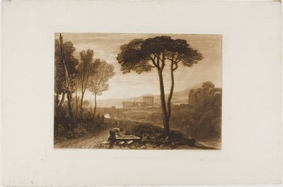 Szene in der Campagna, Platte 38 aus Liber Studiorum von Joseph Mallord William Turner
