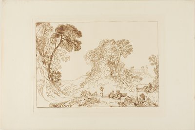 Tempel des Jupiter auf der Insel Ägina, Tafel 77 aus Liber Studiorum von Joseph Mallord William Turner