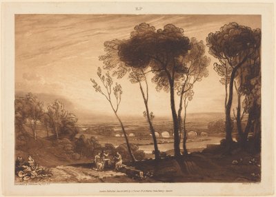 Die Brücke in mittlerer Entfernung von Joseph Mallord William Turner