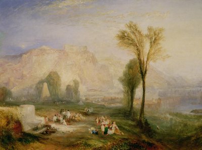 Der helle Ehrenstein (Ehrenbreitstein) und das Grab von Marceau, aus Byrons 