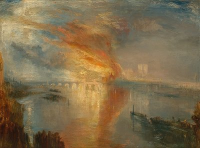 Der Brand der Houses of Lords and Commons, 16. Oktober 1834. 1835 von Joseph Mallord William Turner