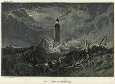 Der Eddystone-Leuchtturm auf den Eddystone-Felsen von Joseph Mallord William Turner