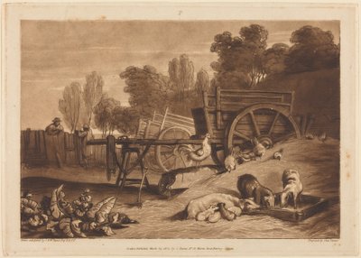 Der Bauernhof mit dem Hahn von Joseph Mallord William Turner