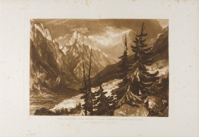 Die Quelle des Arveron, Platte 60 aus Liber Studiorum von Joseph Mallord William Turner