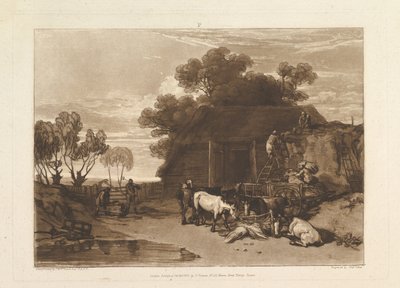 Der Strohhof Liber Studiorum, Teil II, Tafel 7, 20. Februar 1808 von Joseph Mallord William Turner