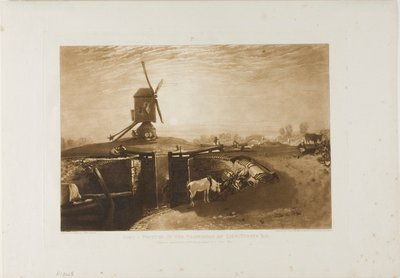Windmühle und Schleuse, Platte 27 aus Liber Studiorum von Joseph Mallord William Turner