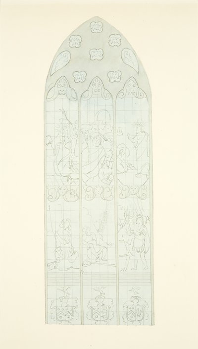 Buntglasfenster am Ostende des Südschiffs der Kathedrale von Bristol von Joseph Manning