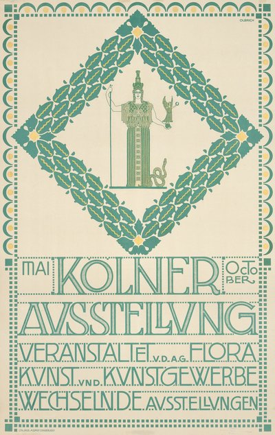 Ein Plakat für das Kölner Kunstfestival 1905, 1905 von Joseph Maria Olbrich