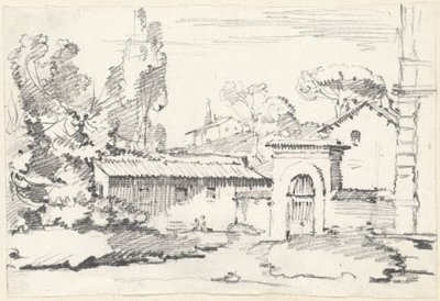 Eingang zu den Gärten der Villa Giulia von Joseph Marie Vien