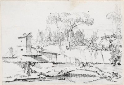 Ansicht des Prato der Villa Borghese von Joseph Marie Vien