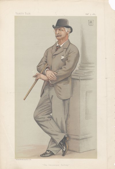 Coutts Lindsay, Die Grosvenor Gallery aus Vanity Fair, 3. Februar 1883 von Joseph Middleton Jopling
