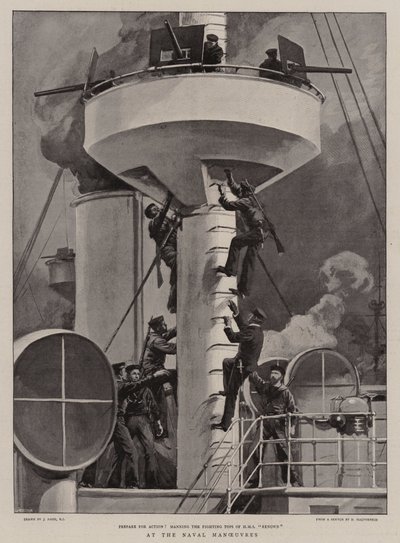 Bei den Marine-Manövern von Joseph Nash