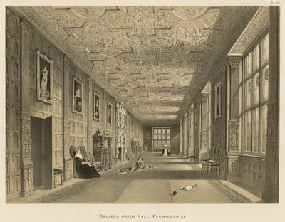 Galerie, Aston Hall, Warwickshire von Joseph Nash